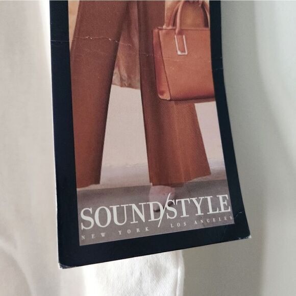 NEW SOUND/STYLE WHITE COLOR WOMEN'S   PANTS SIZE L  12-14 .length 30inch - Picture 6 of 7